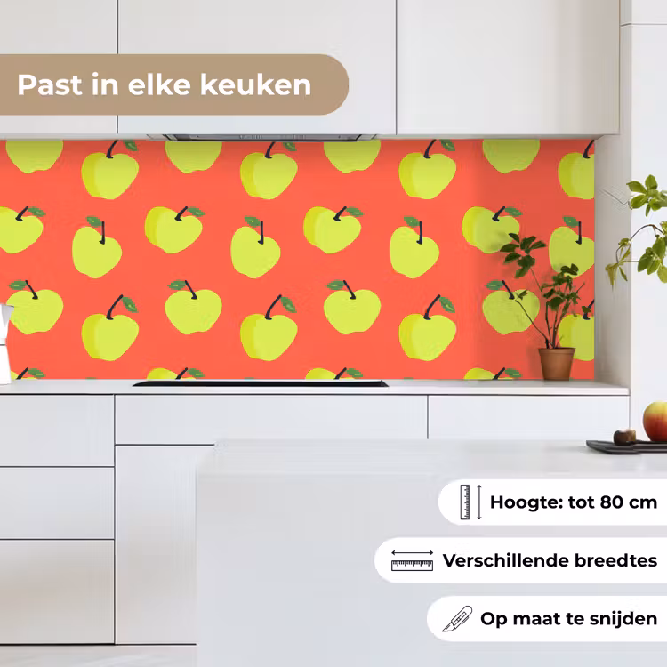 Appels - Modern - Groen keuken achterwand 2 middel 871 -sfeer4_NL