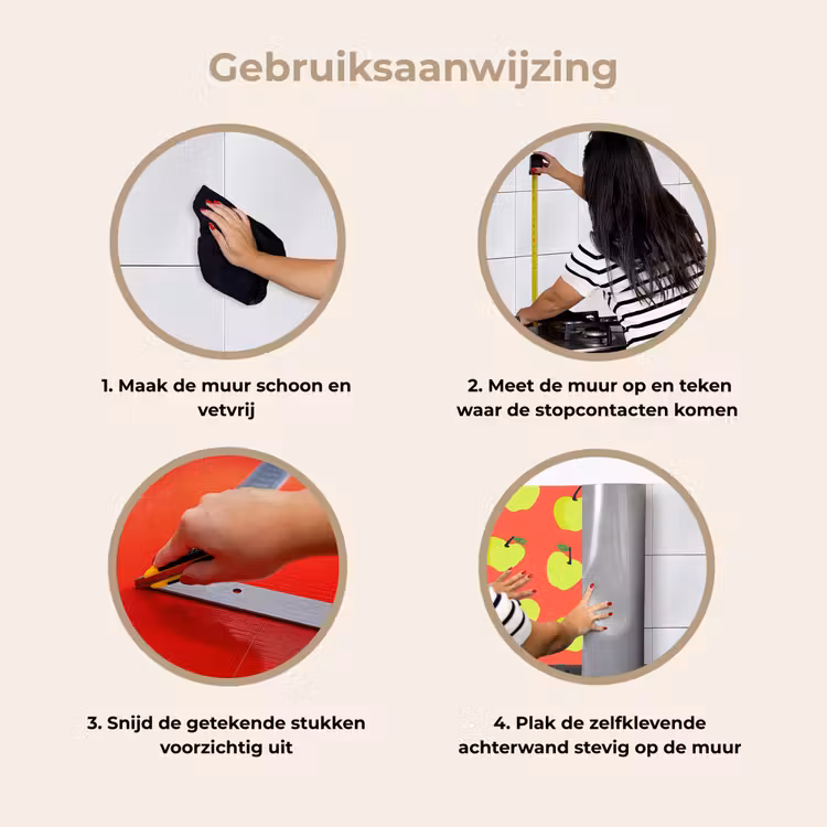 Appels - Modern - Groen keuken achterwand 2 middel 871 -gebruiksaanwijzing_NL