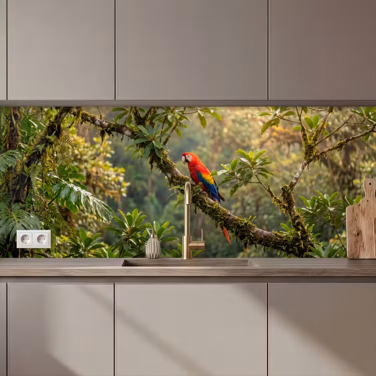 Ara - Jungle - Rood keuken achterwand 2 middel zz_3dshopping