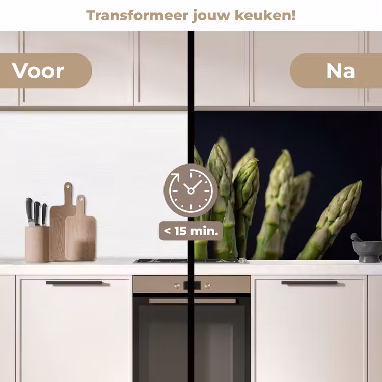 Asperges - Groen - Zwart keuken achterwand 2 middel -voor-na2_NL