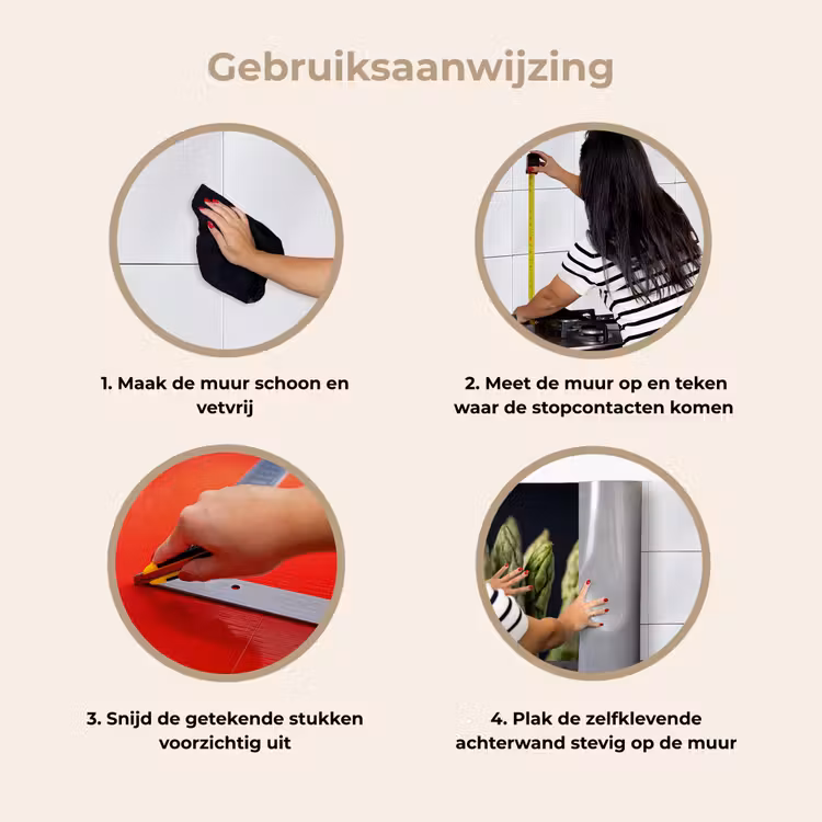 Asperges - Groen - Zwart keuken achterwand 2 middel -gebruiksaanwijzing_NL