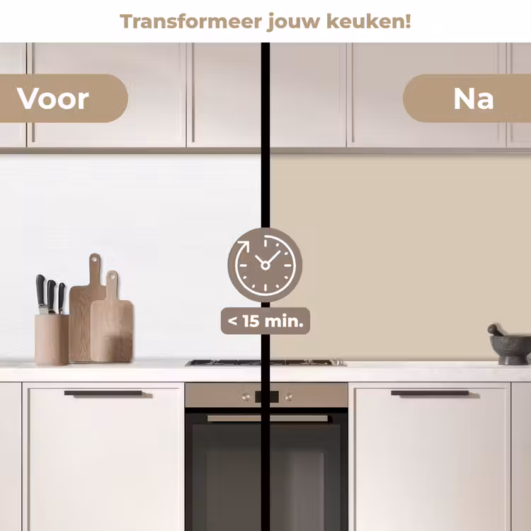 Baked - Biscuit - Nude keuken achterwand 2 middel 871 -voor-na2_NL
