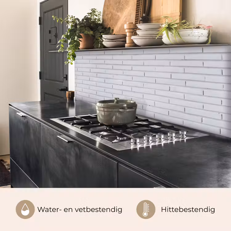 Bakstenen - Geverfd - Wit - Minimalistisch keuken achterwand 2 middel 871 -usp_NL