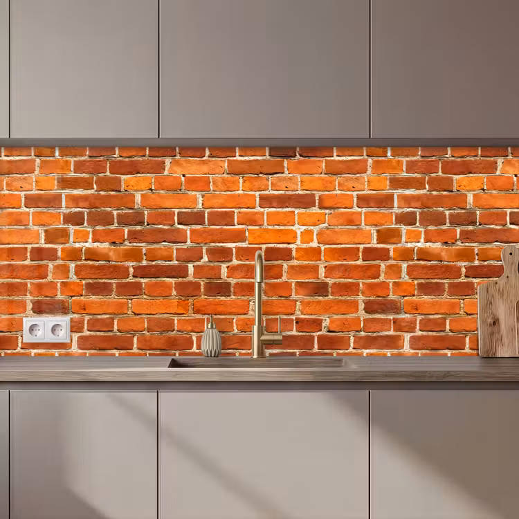 Bakstenen - Muur - Rood keuken achterwand 2 middel 871 zz_3dshopping