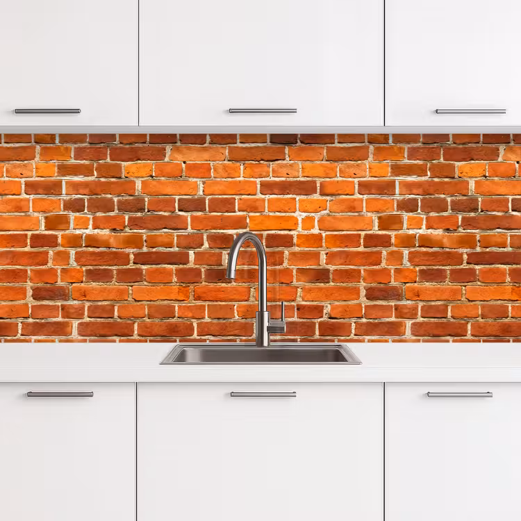 Bakstenen - Muur - Rood keuken achterwand 2 middel 871 -3d