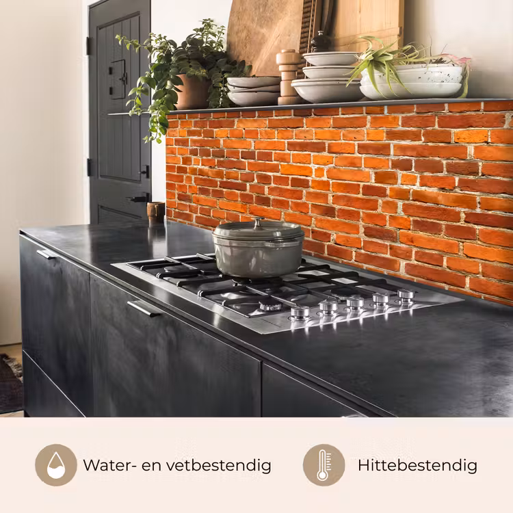 Bakstenen - Muur - Rood keuken achterwand 2 middel 871 -usp_NL