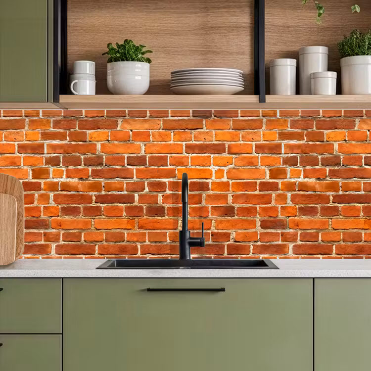 Bakstenen - Muur - Rood keuken achterwand 2 middel 871 -sfeer3