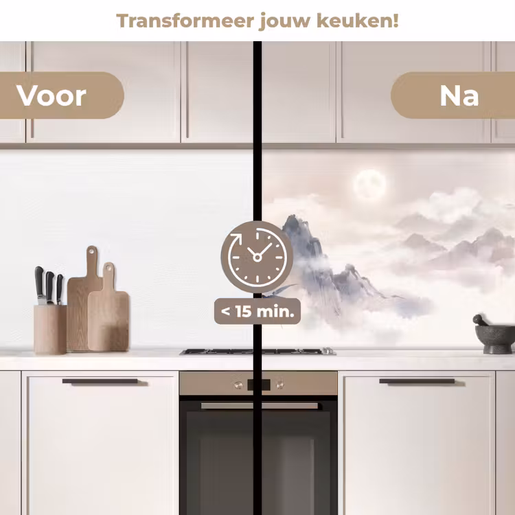 Bamboe - Azië - Grijs keuken achterwand 2 middel -voor-na2_NL
