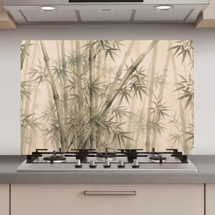 Bamboe - Bladeren - Aziatisch - Groen - Natuur keuken achterwand spatscherm klein -3d_website