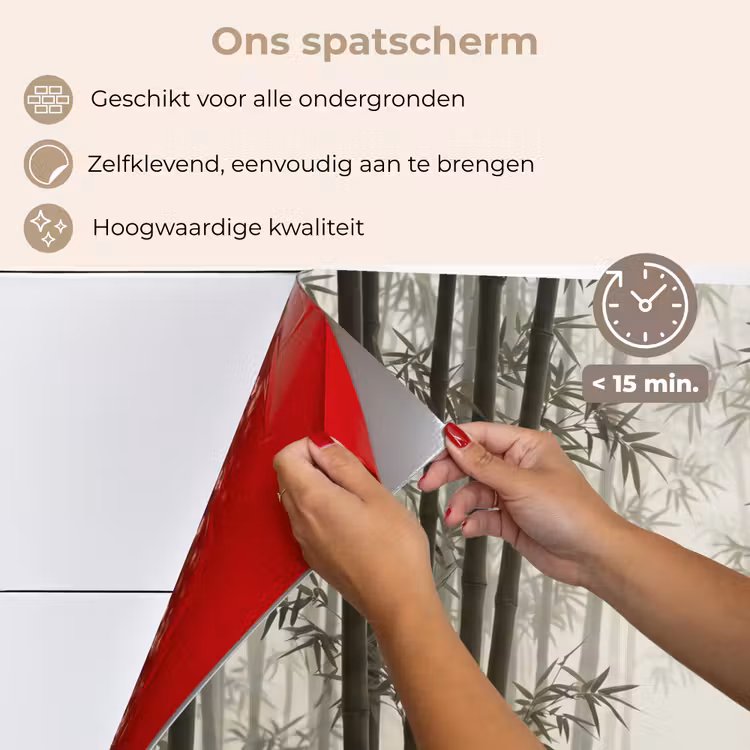 Bamboe - Bos - Mist - Natuur keuken achterwand spatscherm klein -spatscherm_NL