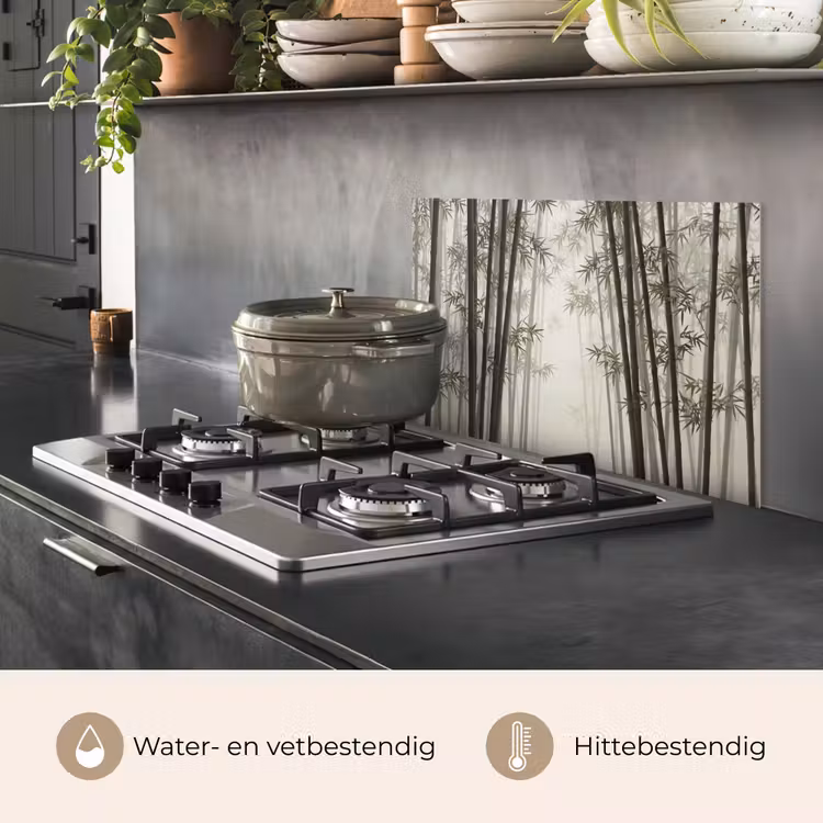 Bamboe - Bos - Mist - Natuur keuken achterwand spatscherm klein -usp_NL