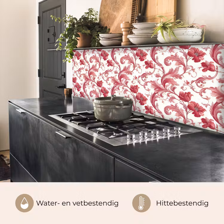 Barok - Patroon - Rood keuken achterwand 2 middel 871 -usp_NL