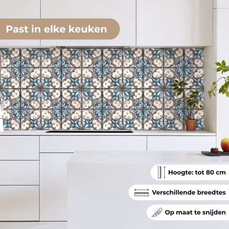 Barok - Tegel - Kleurrijk keuken achterwand 2 middel 871 -sfeer4_NL