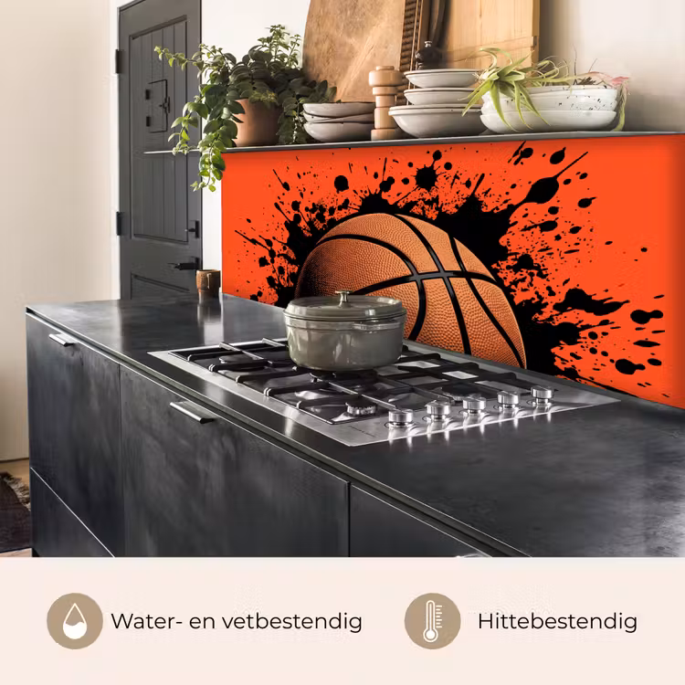 Basketbal - Verf - Sport - Oranje keuken achterwand 2 middel -usp_NL
