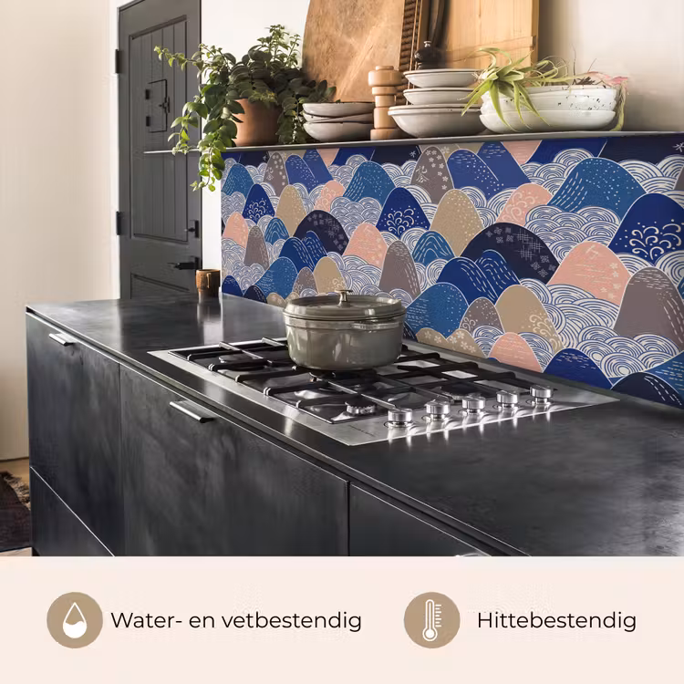 Berg - Pastel - Japans - Patronen keuken achterwand 2 middel 871 -usp_NL