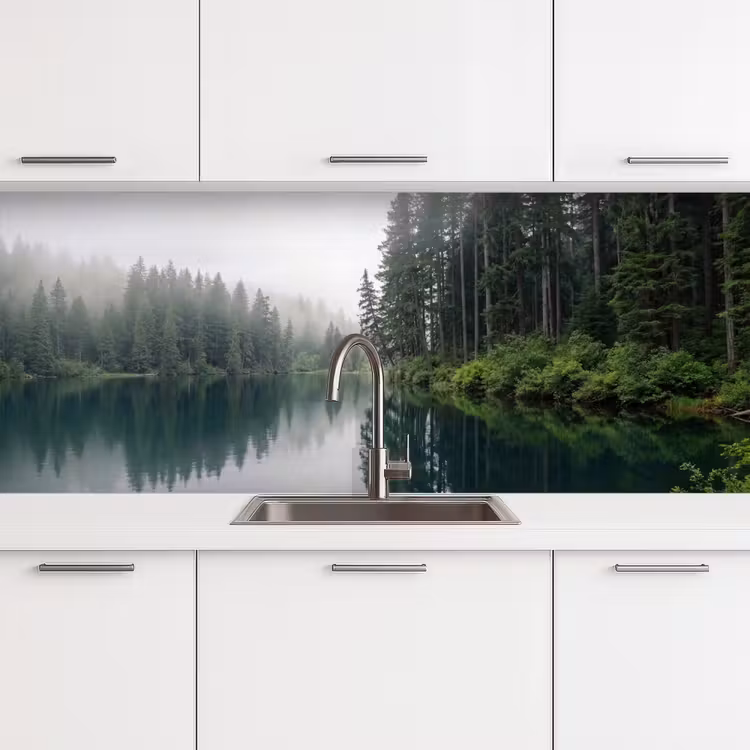 Bergen - Meer - Bos keuken achterwand 2 middel -3d