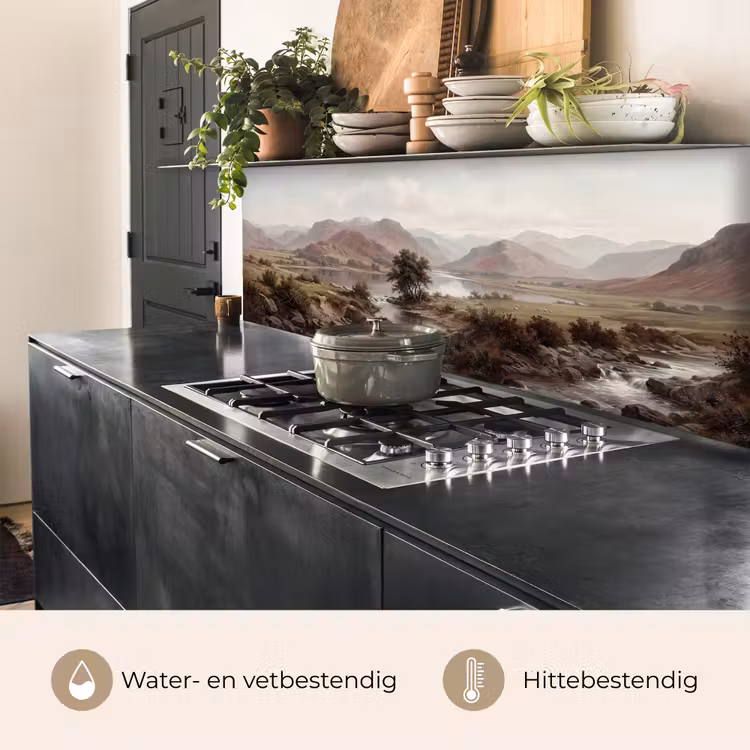 Berglandschap - Meer - Bergen - Vallei - Klassiek keuken achterwand 2 middel -usp_NL