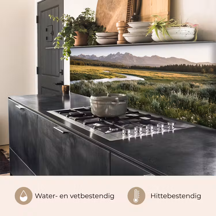 Berglandschap - Rivier - Bos keuken achterwand 2 middel -usp_NL