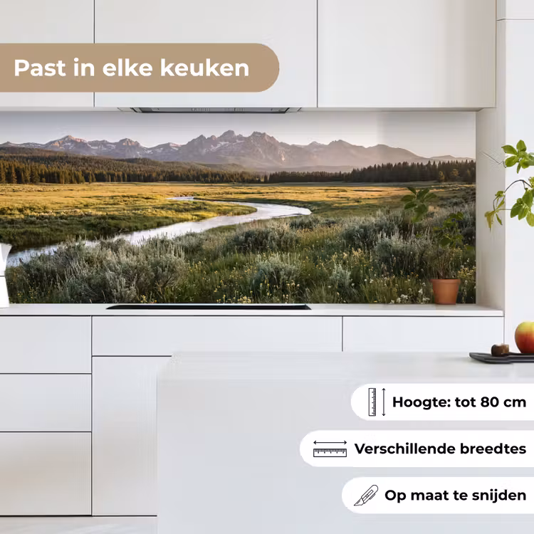 Berglandschap - Rivier - Bos keuken achterwand 2 middel -sfeer4_NL