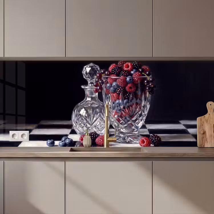 Keuken achterwand - Bessen - Kristal - Stilleven - Bessen - Kristal - Stilleven keuken achterwand 2 middel zz_3dshopping