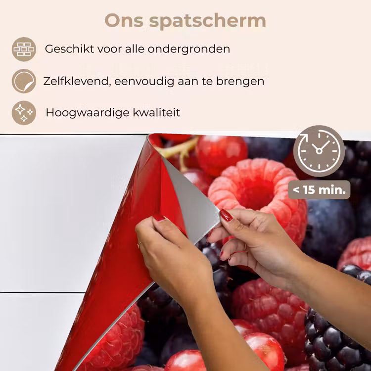 Bessen - Mix - Vers - Eten - Kleurrijk keuken achterwand spatscherm klein -spatscherm_NL