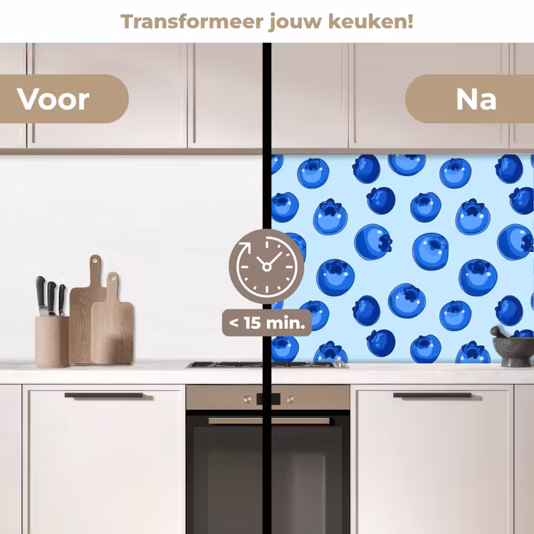 Bessen - Modern - Blauw keuken achterwand 2 middel 871 -voor-na2_NL