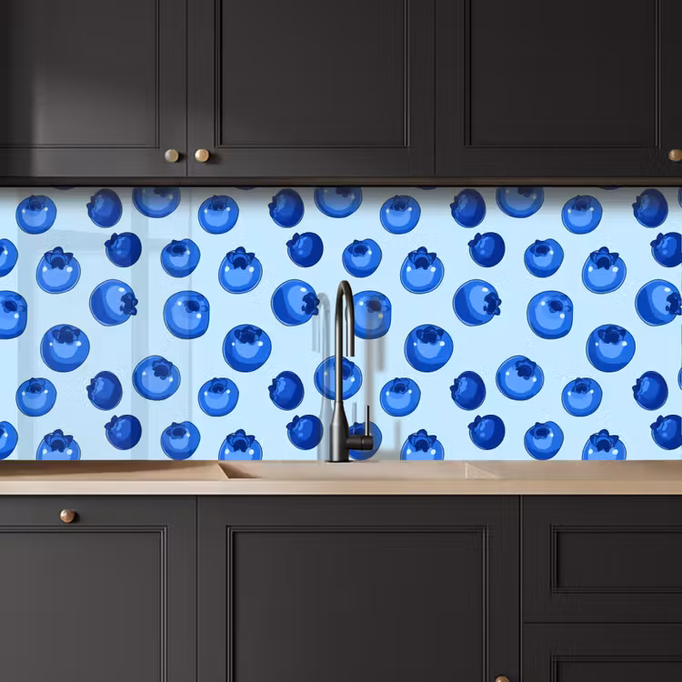 Bessen - Modern - Blauw keuken achterwand 2 middel 871 -sfeer1