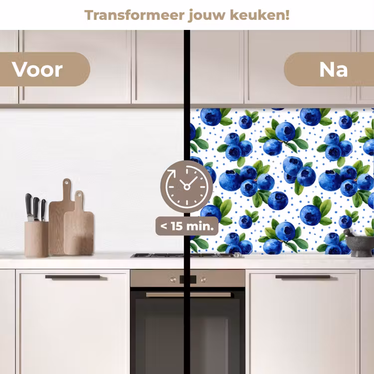 Bessen - Patroon - Blauw keuken achterwand 2 middel 871 -voor-na2_NL