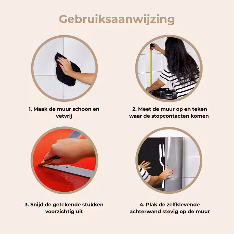 Bestek - Staand - Zwart - Wit keuken achterwand 2 middel -gebruiksaanwijzing_NL