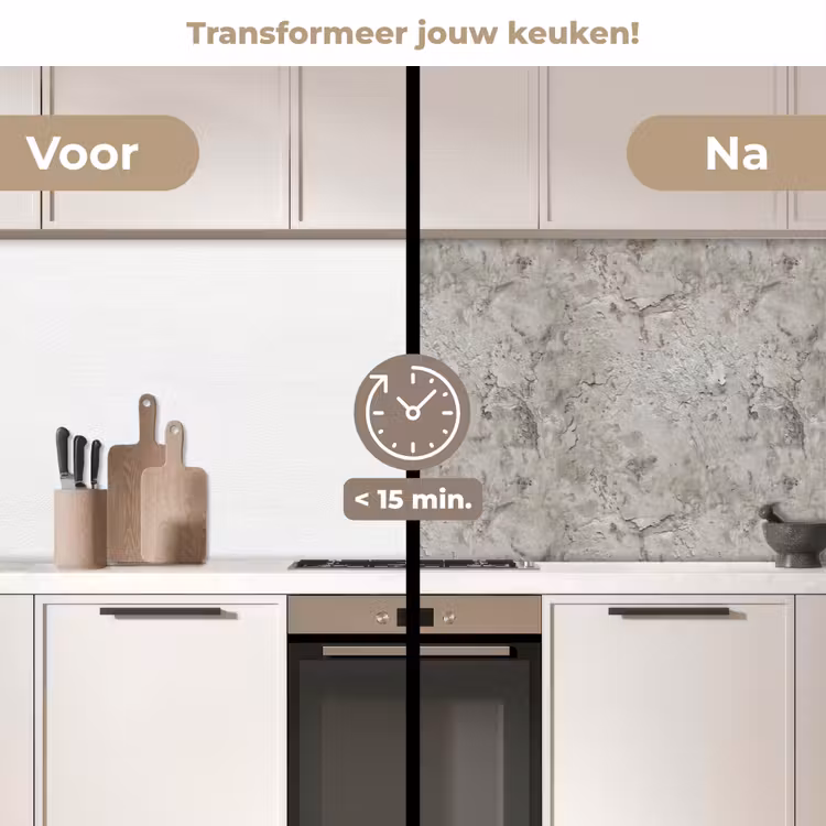 Beton - Grijs - Muur keuken achterwand 2 middel 871 -voor-na2_NL