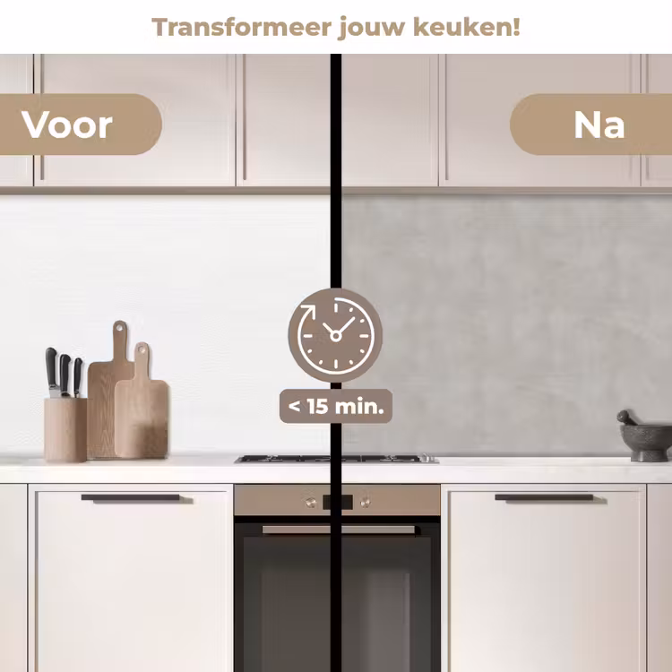 Beton - Patroon - Abstract keuken achterwand 2 middel 871 -voor-na2_NL