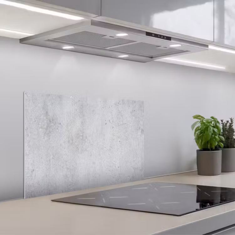 Beton - Textuur - Achtergrond - Grijs - Industrieel keuken achterwand spatscherm klein -3d_schuin