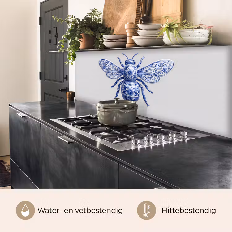 Bij - Modern - Delfts - Blauw keuken achterwand 2 middel -usp_NL