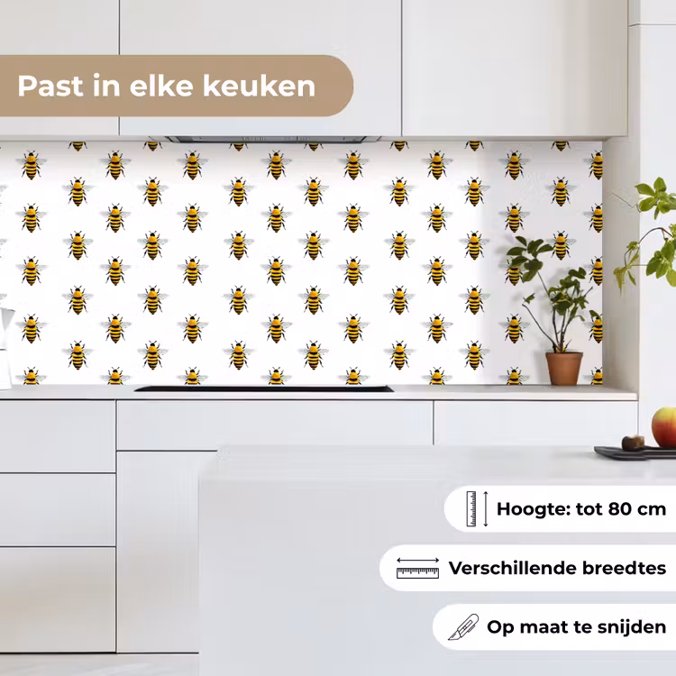 Bijen - Tijdloos - Wit keuken achterwand 2 middel 871 -sfeer4_NL