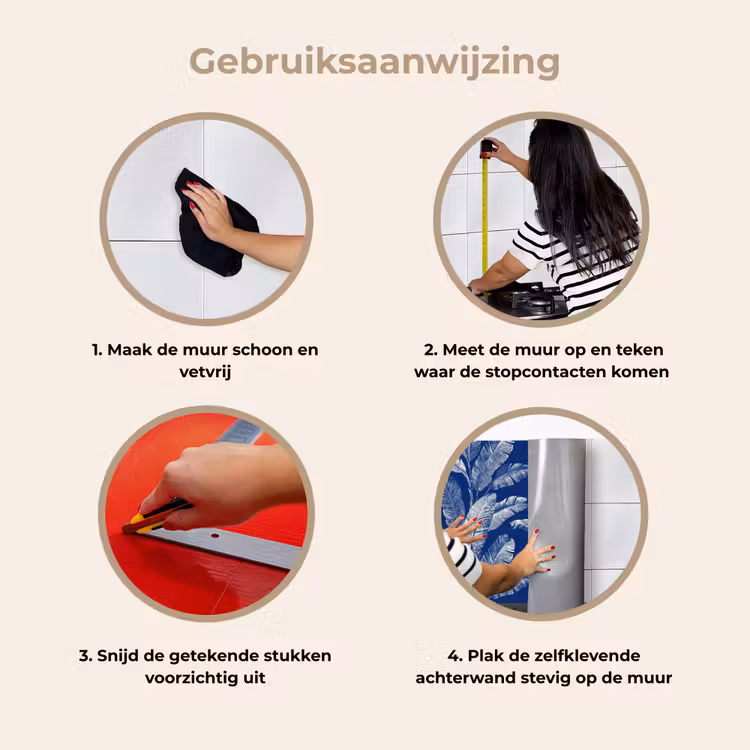 Blad - Palm - Blauw keuken achterwand 2 middel 871 -gebruiksaanwijzing_NL