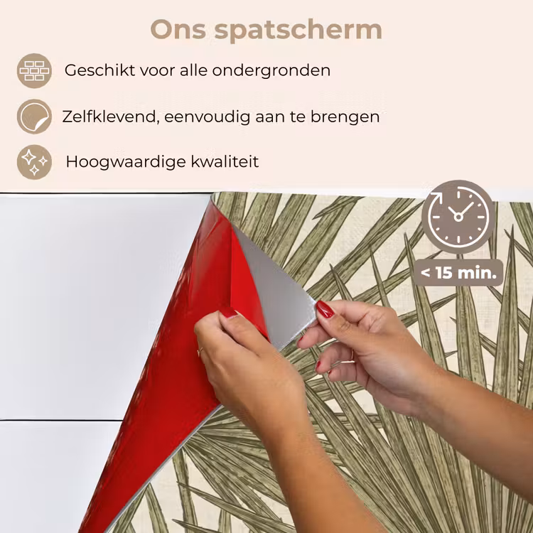 Blad - Tropisch - Patroon - Natuur - Groen keuken achterwand spatscherm klein -spatscherm_NL