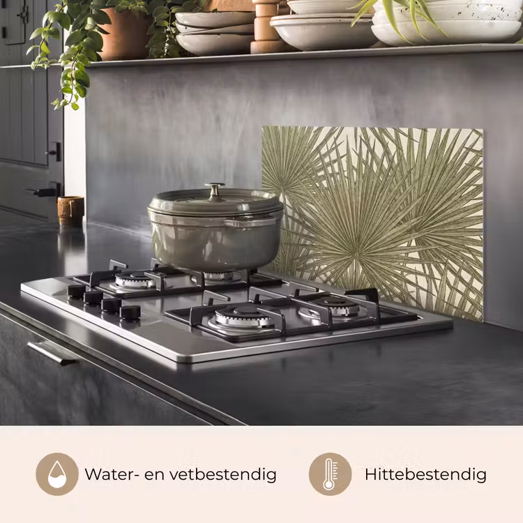 Blad - Tropisch - Patroon - Natuur - Groen keuken achterwand spatscherm klein -usp_NL
