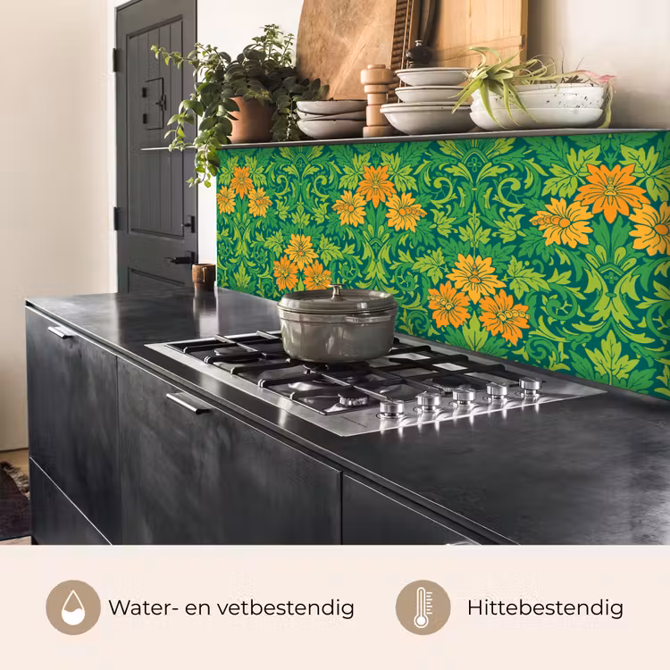 Bladeren - Bloemen - Boho - Hippie - Patronen keuken achterwand 2 middel 871 -usp_NL