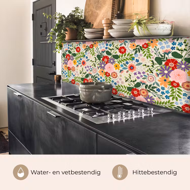 Bladeren - Bloemen - Design keuken achterwand 2 middel 871 -usp_NL