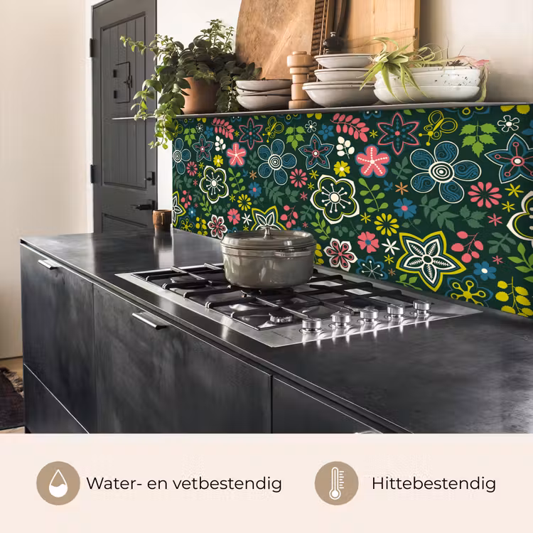 Bladeren - Patronen - Bloemen keuken achterwand 2 middel 871 -usp_NL