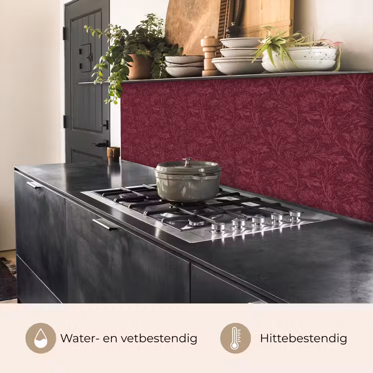Bladeren - Patroon - Paars keuken achterwand 2 middel 871 -usp_NL