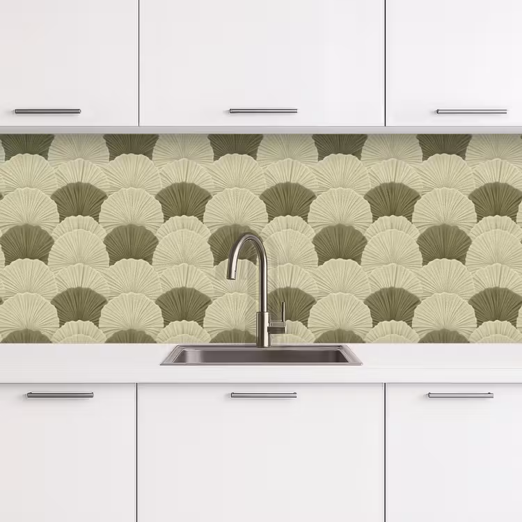 Bladeren - Structuur - Groen keuken achterwand 2 middel 871 -3d