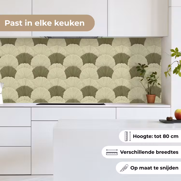 Bladeren - Structuur - Groen keuken achterwand 2 middel 871 -sfeer4_NL