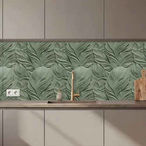 Keuken achterwand - Bladeren - Textuur - Groen