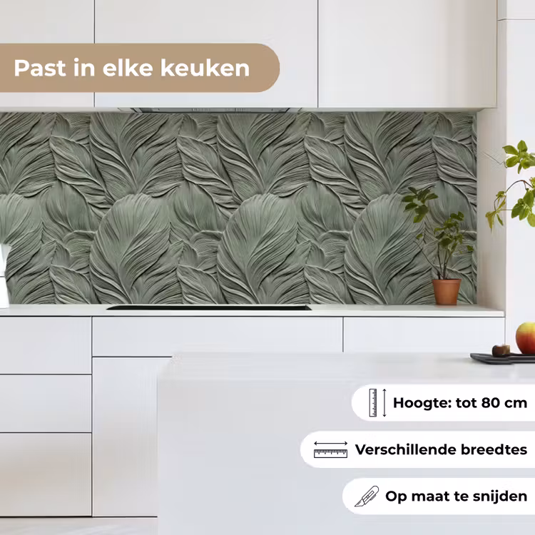 Bladeren - Textuur - Groen keuken achterwand 2 middel 871 -sfeer4_NL