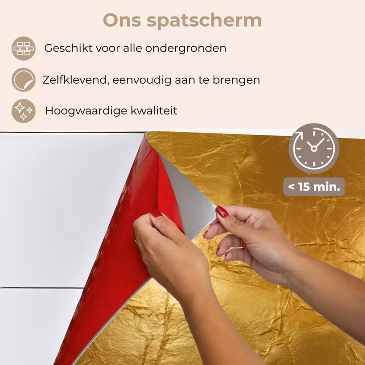 Bladgoud - Vintage - Textuur - Warm Goud keuken achterwand spatscherm klein 900 -spatscherm_NL