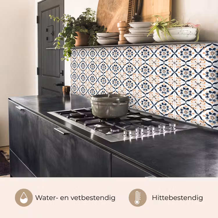 Bladvorm - Patroon - Kleurrijk keuken achterwand 2 middel 871 -usp_NL