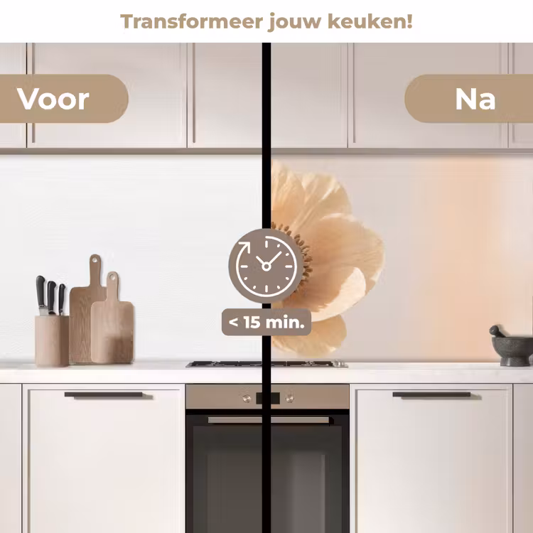 Bloem - Minimalistisch - Groen keuken achterwand 2 middel -voor-na2_NL