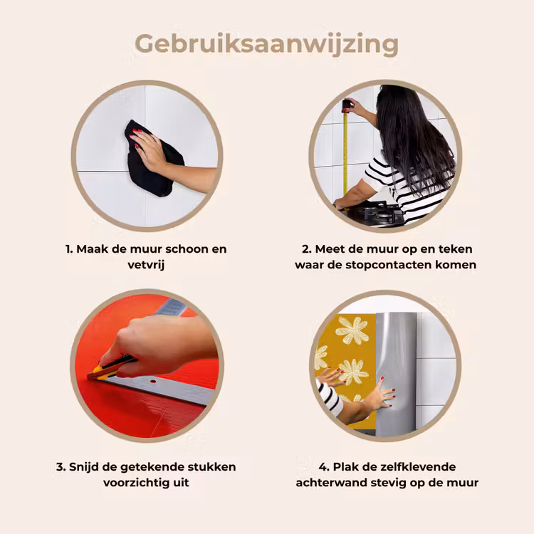 Bloem - Speels - Okergeel keuken achterwand 2 middel 871 -gebruiksaanwijzing_NL
