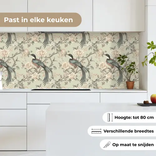 Bloem - Vogel - Kleurrijk keuken achterwand 2 middel 871 -sfeer4_NL